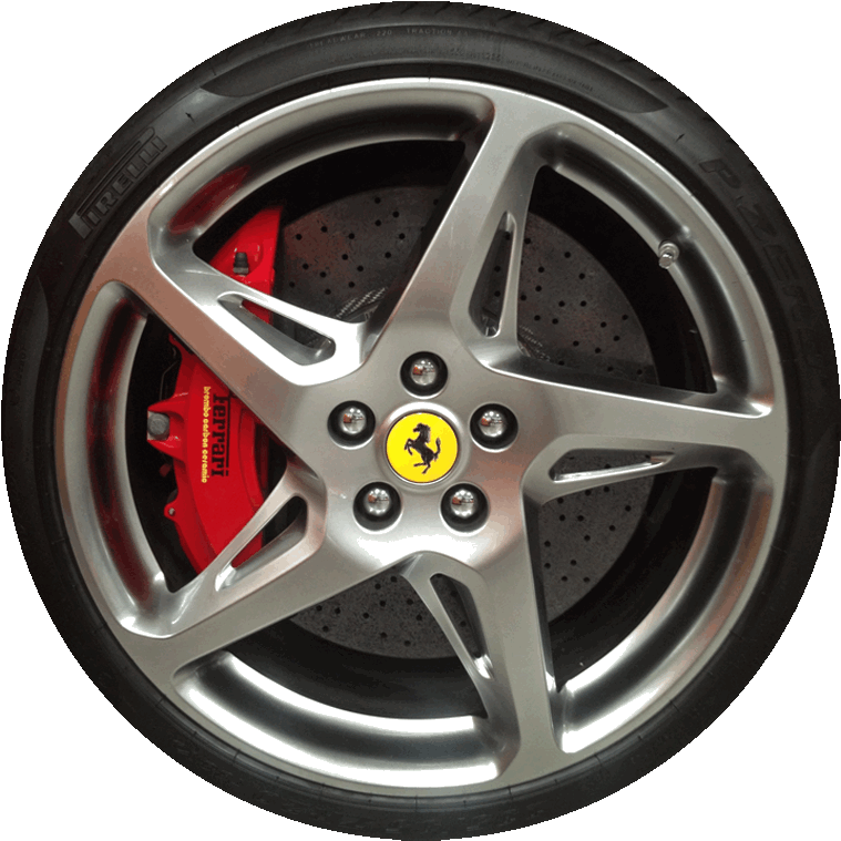 Ferrari Alloy Wheel Red Brake Caliper