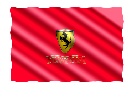 Ferrari Logo Waving Flag