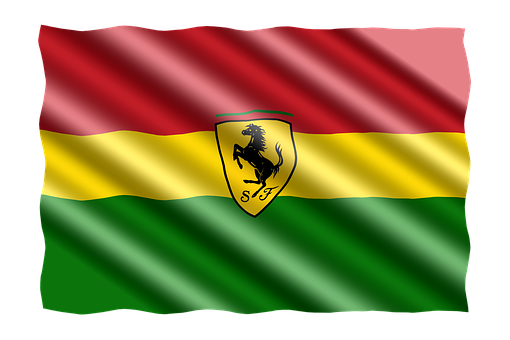 Ferrari Logoon Wavy Flag