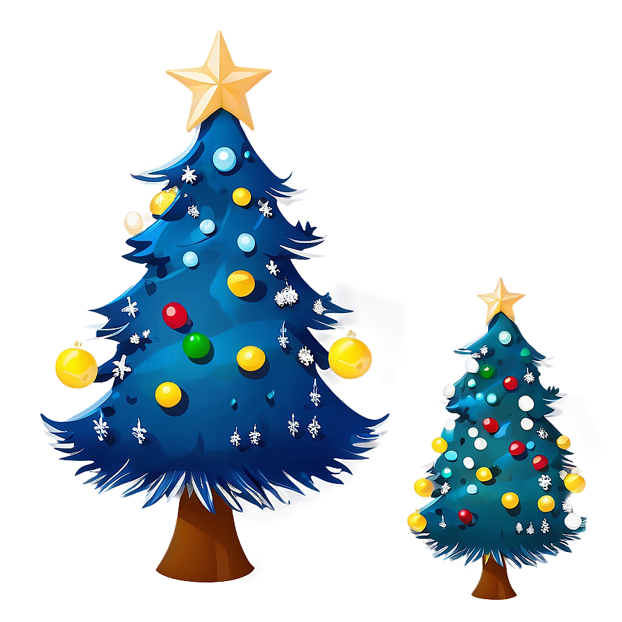 Festal Cute Christmas Tree Cartoon Png Ifm