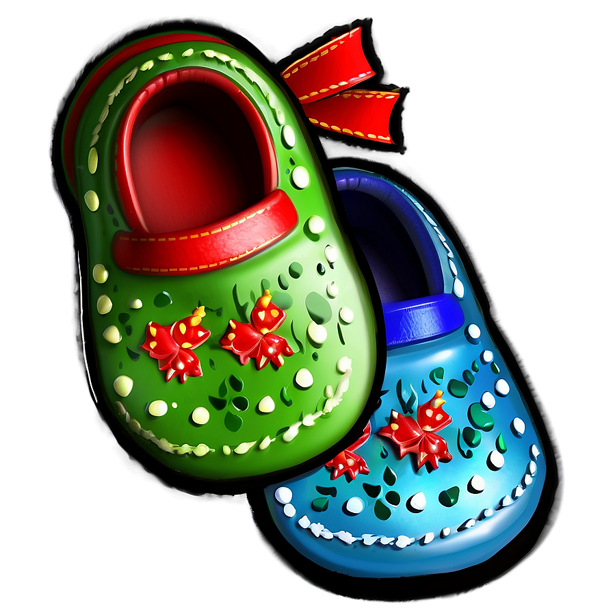 Festive Baby Shoes Png 06262024