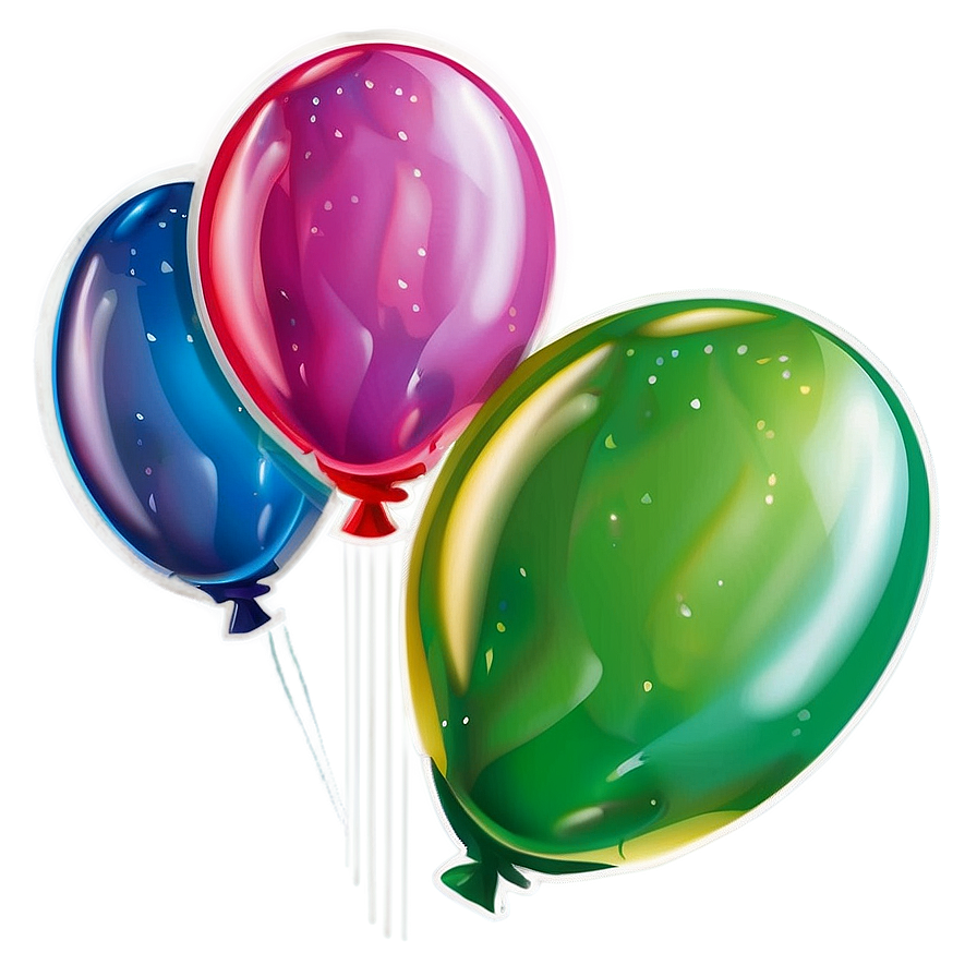 Festive Balloon Sticker Png 05252024