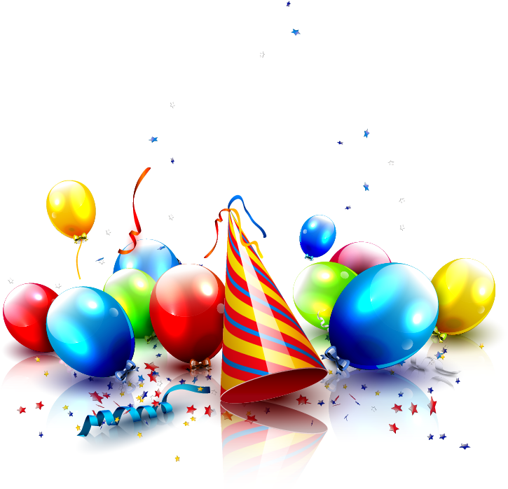 Festive Birthday Party Hatsand Balloons