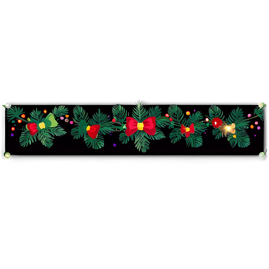 Festive Black Banner Png 06132024