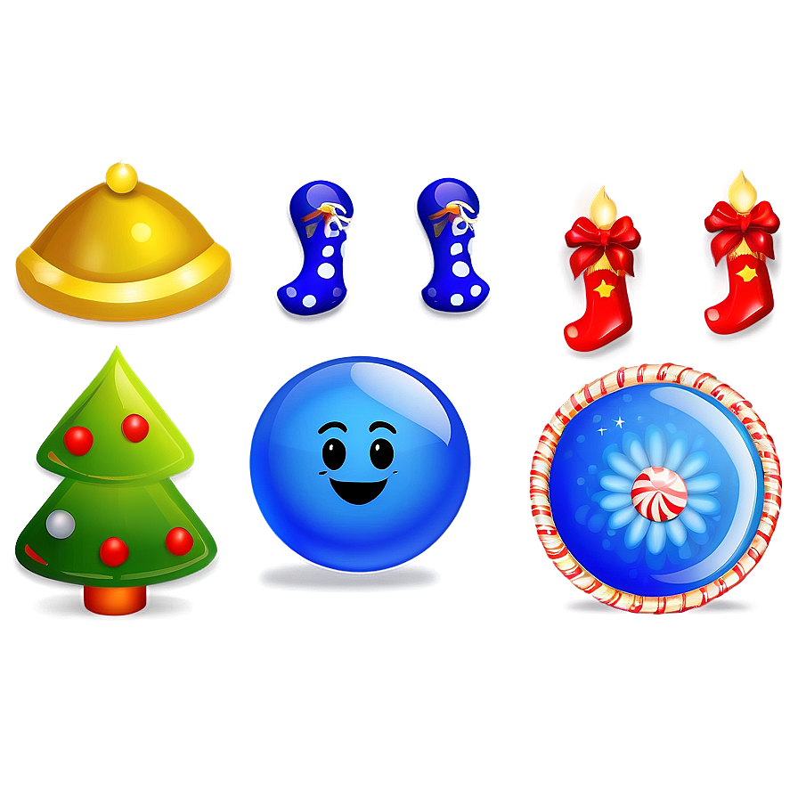 Festive Blue Emojis Png Pack Lnw