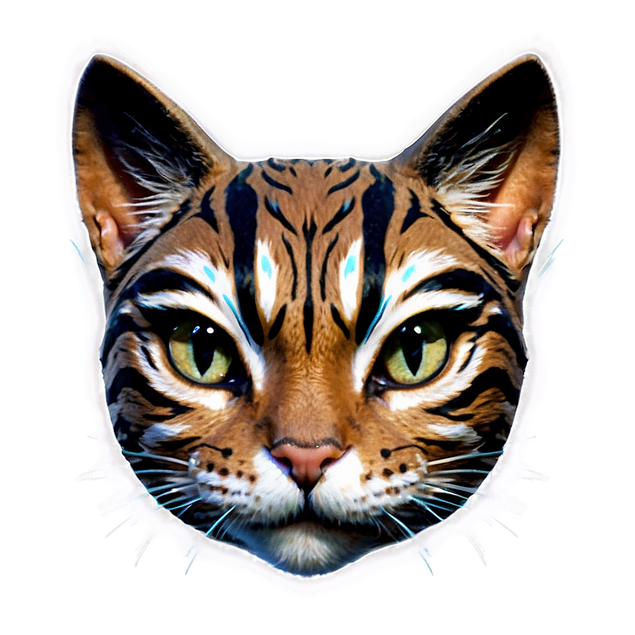 Festive Cat Head Decoration Png 9