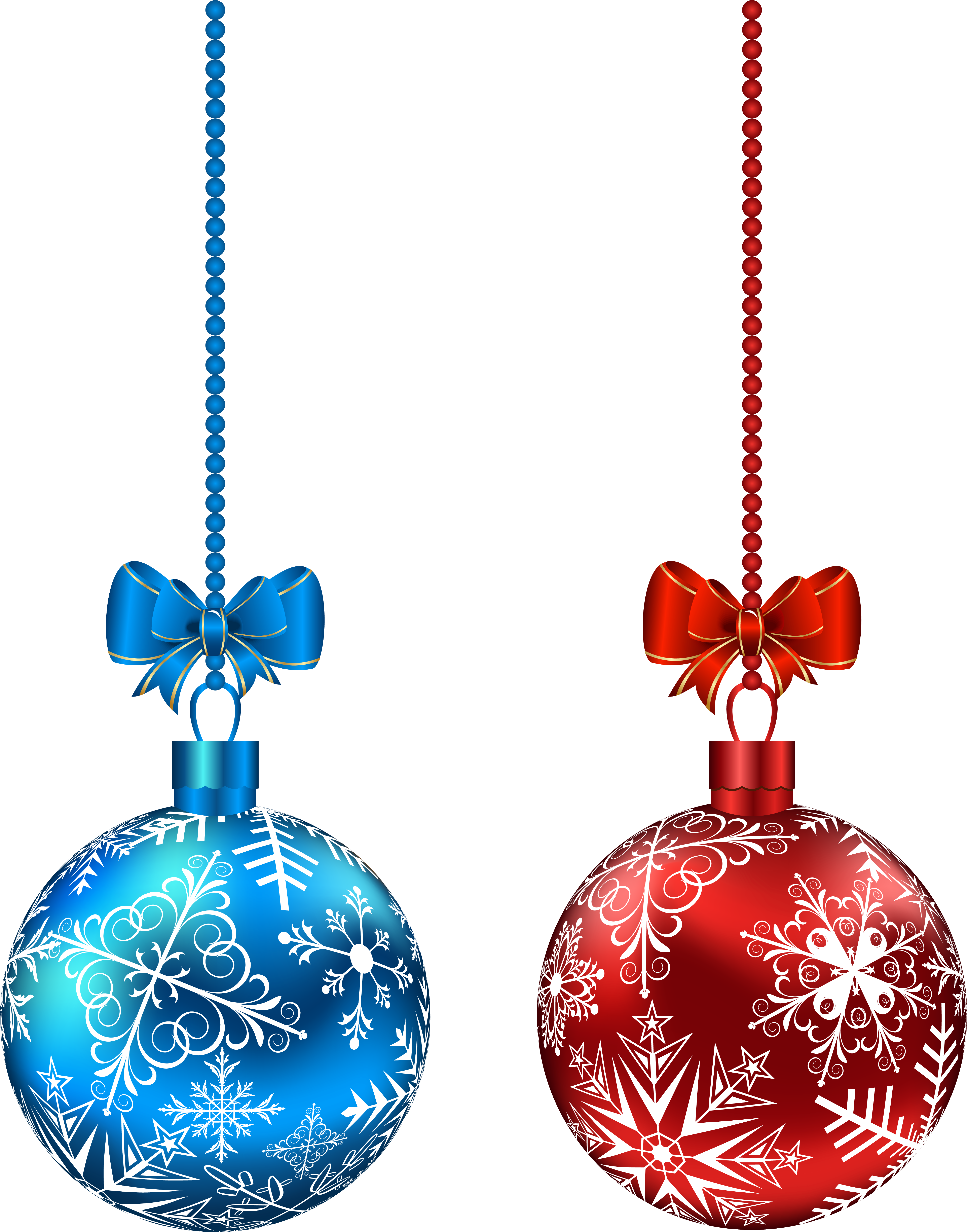 Festive Christmas Ballswith Bows