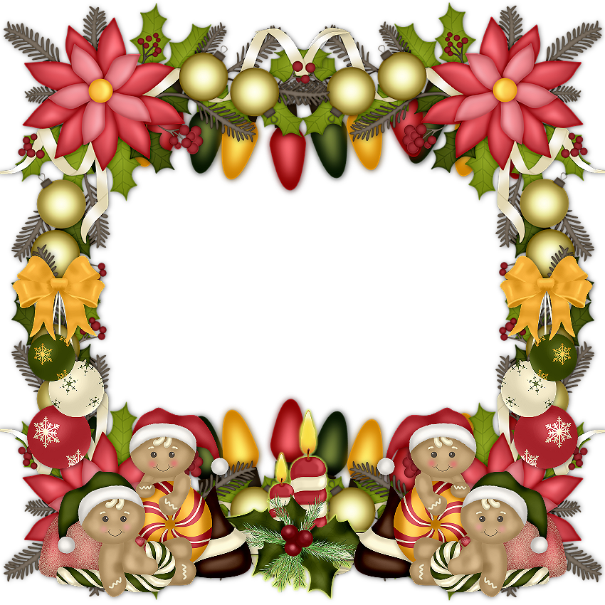 Festive Christmas Frame Border