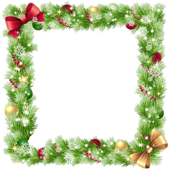 Festive Christmas Framewith Bowsand Ornaments.png