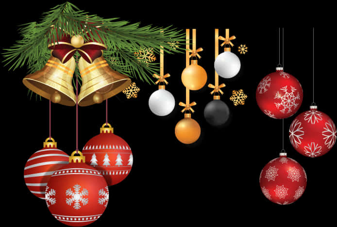 Festive Christmas Ornamentsand Bells
