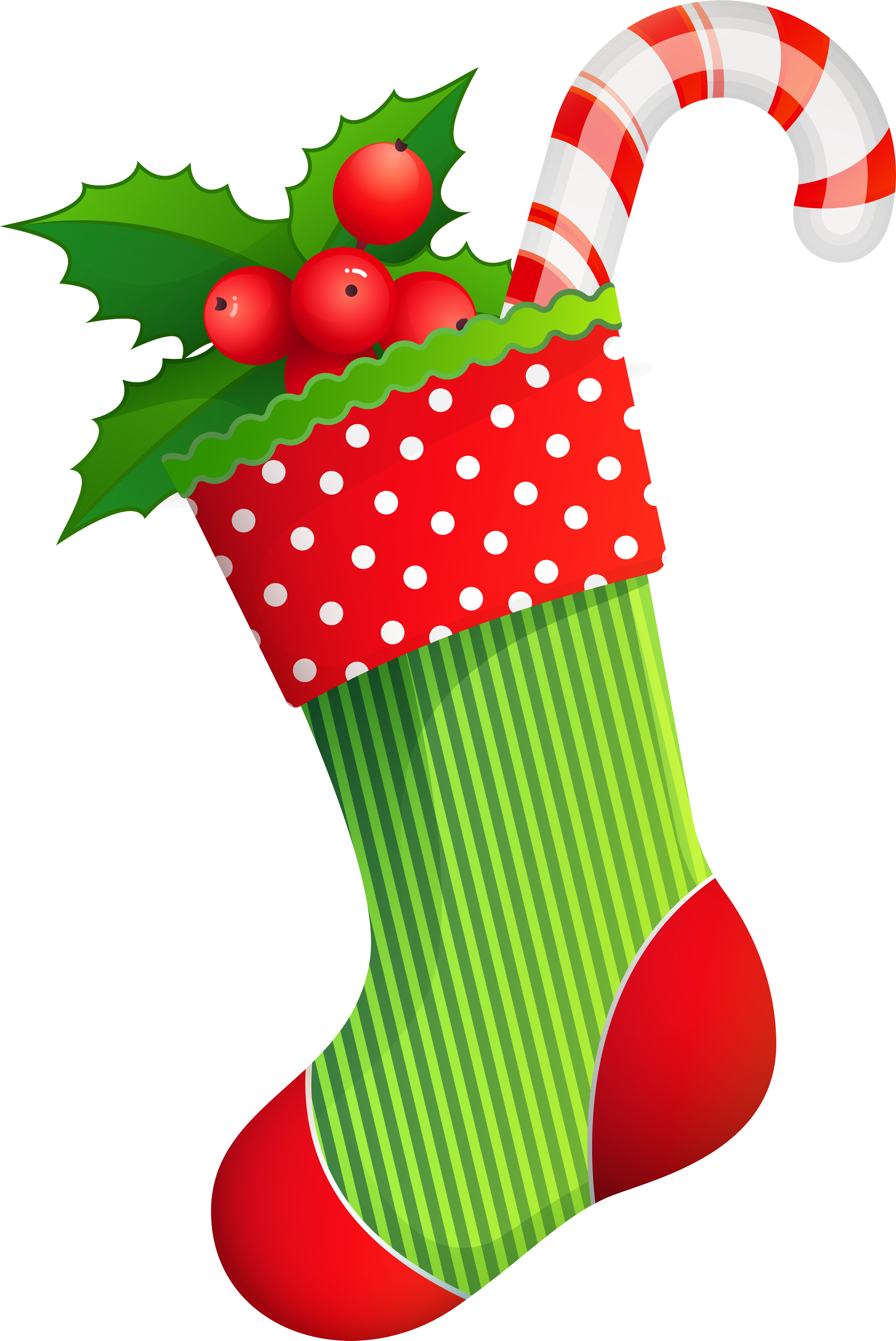 Festive Christmas Stocking Clipart