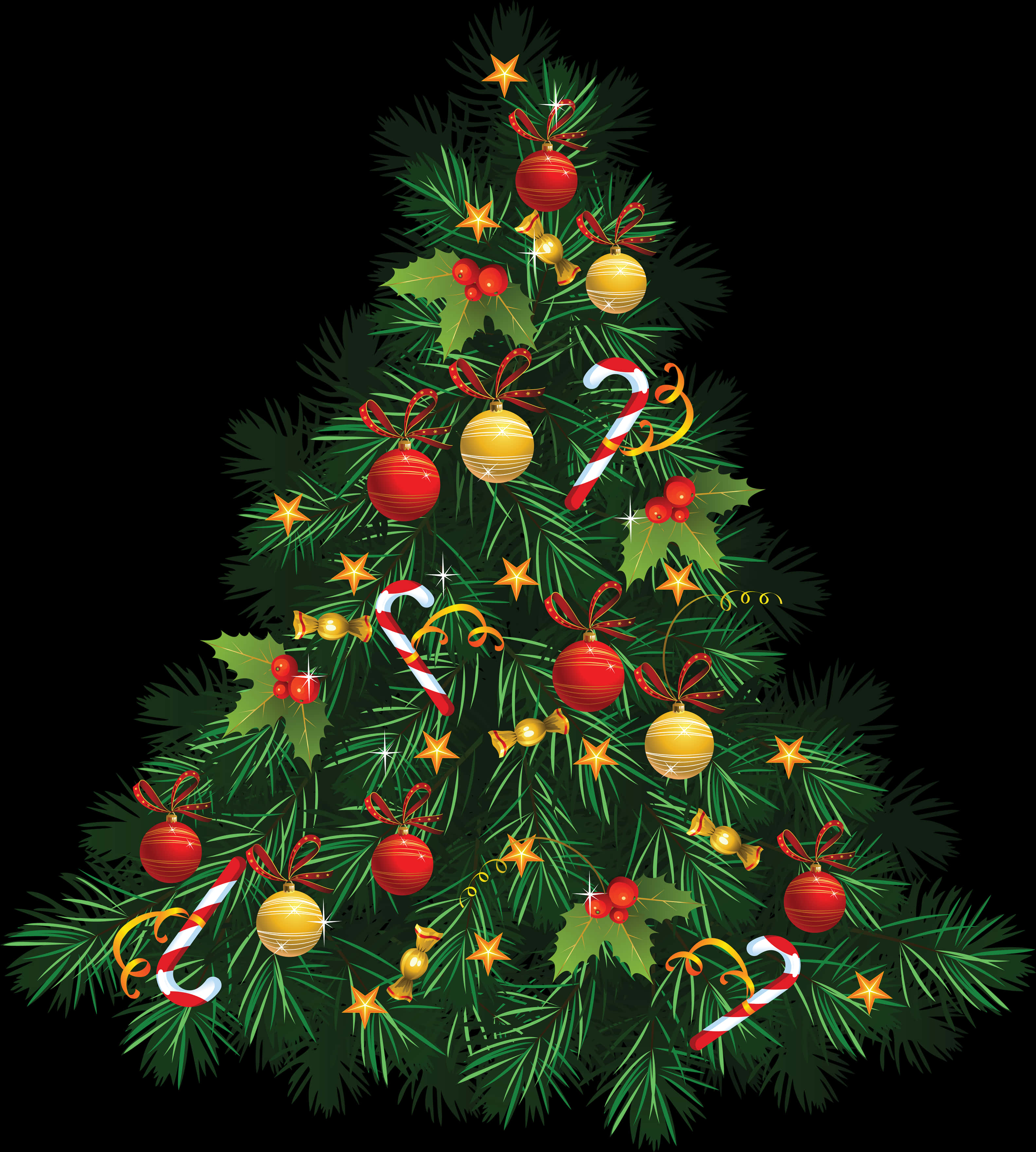 Festive Christmas Tree Decoration