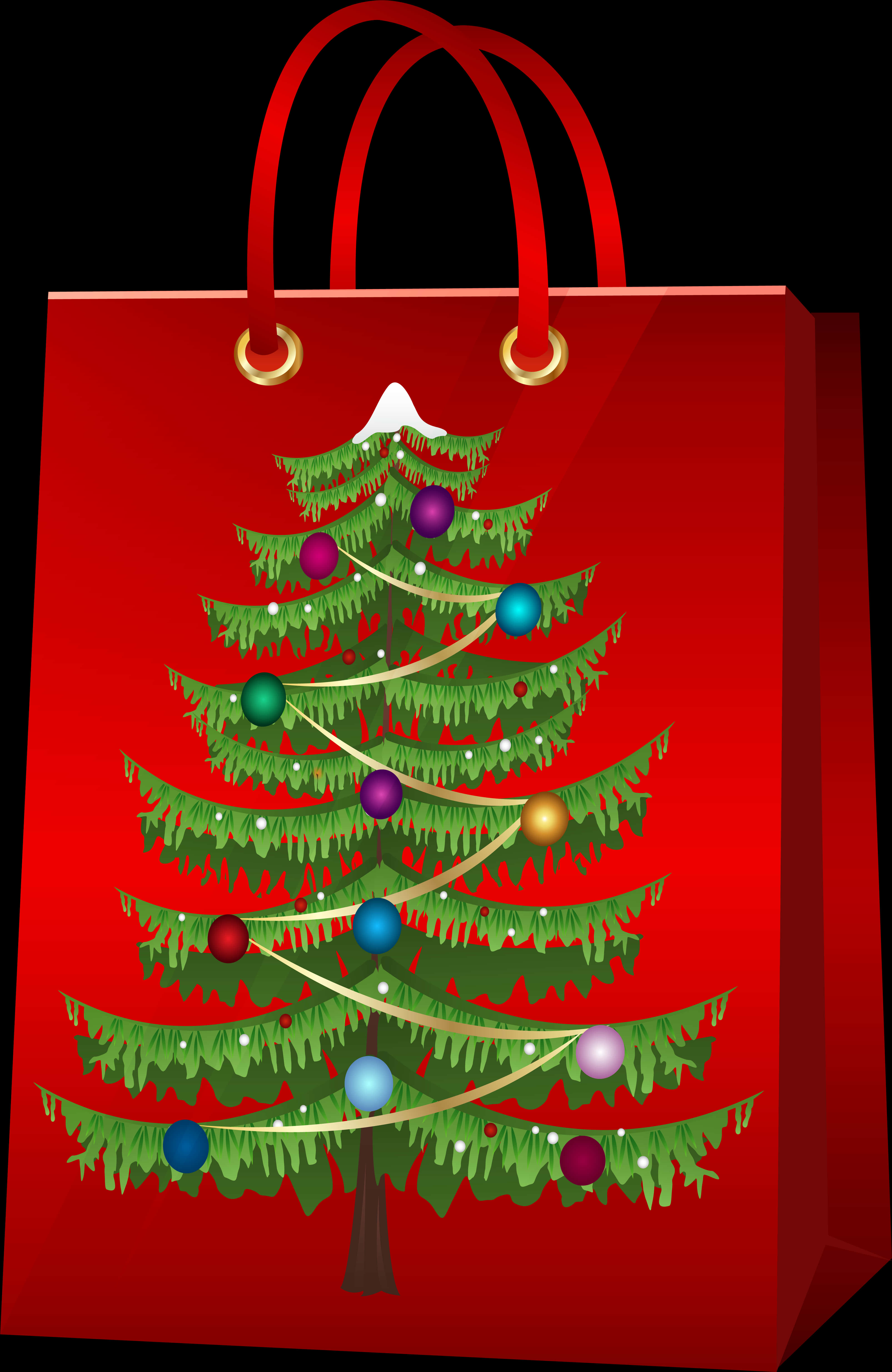 Festive Christmas Tree Gift Bag