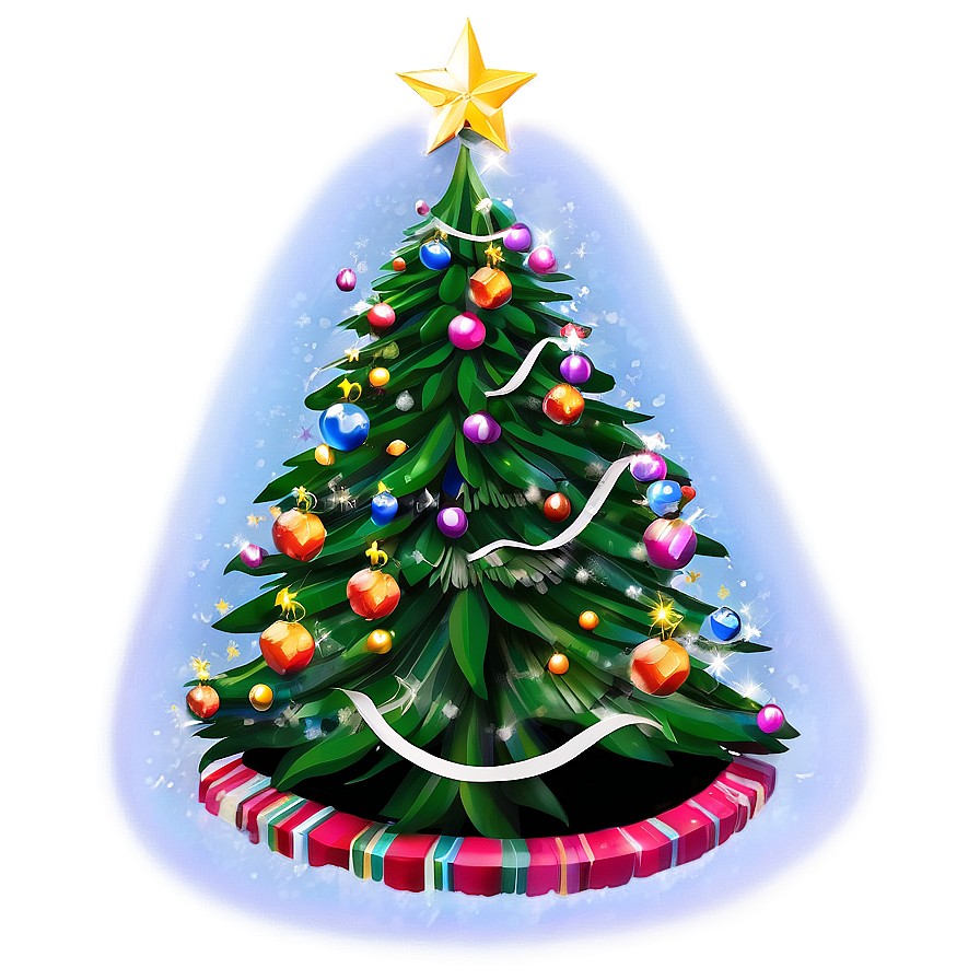 Festive Christmas Tree Png Xrj4