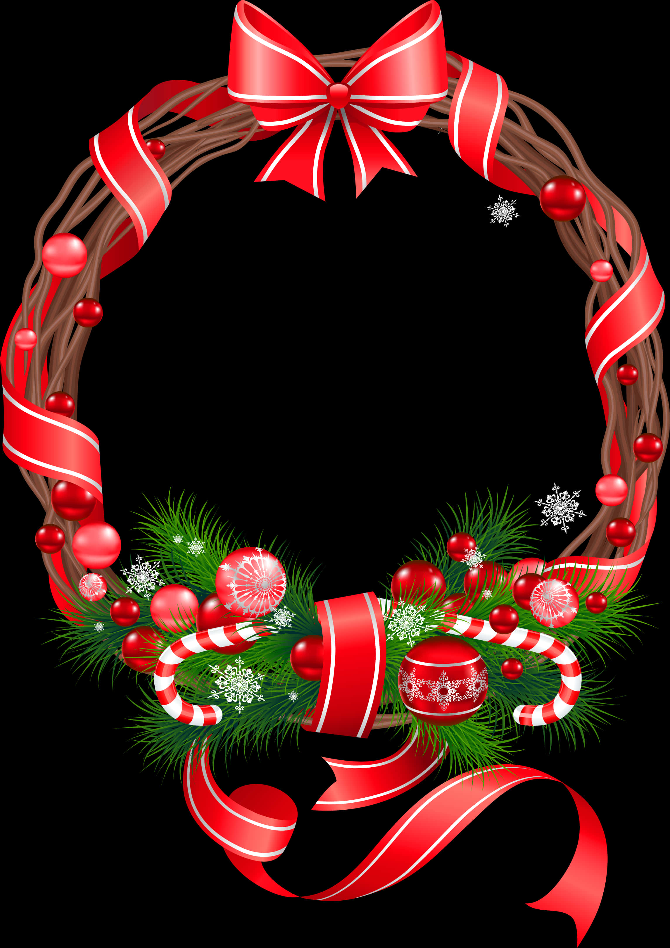 Festive Christmas Wreath Decoration