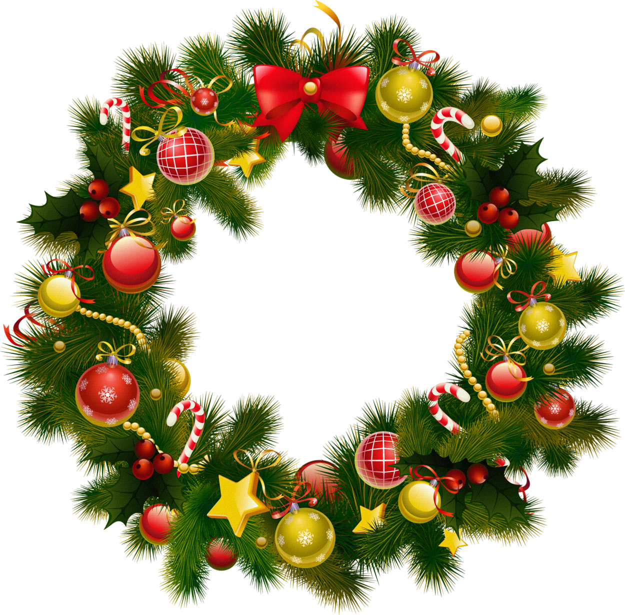 Festive Christmas Wreath Decoration.png