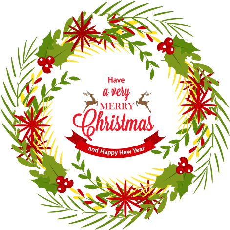 Festive Christmas Wreath Greeting