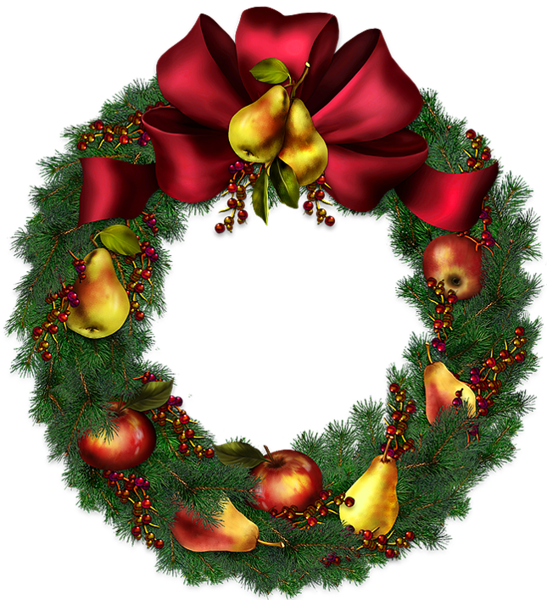 Festive Christmas Wreathwith Red Bow