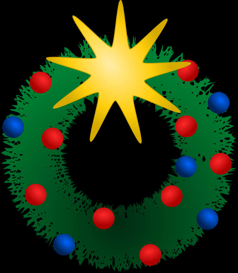 Festive Christmas Wreathwith Star