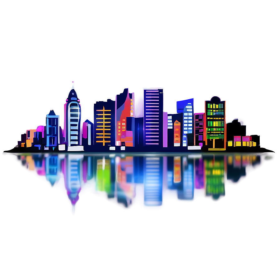 Festive City Skyline Png 71