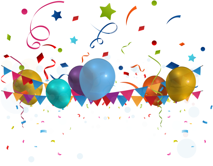 Festive Confettiand Balloons Celebration