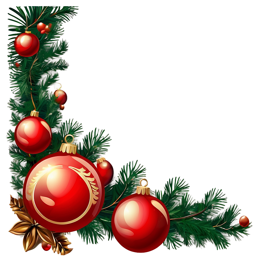 Festive Corner Vector Decorations Png Fim19