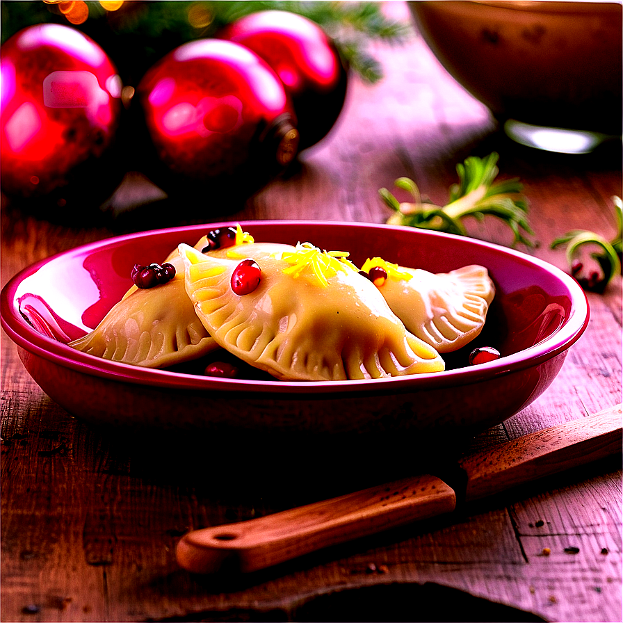 Festive Cranberry Pierogi Png 81