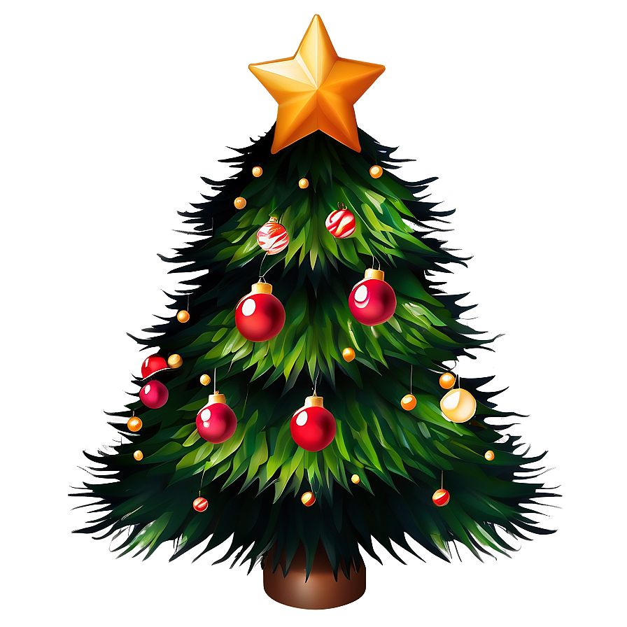 Festive Cute Christmas Tree Design Png Asa