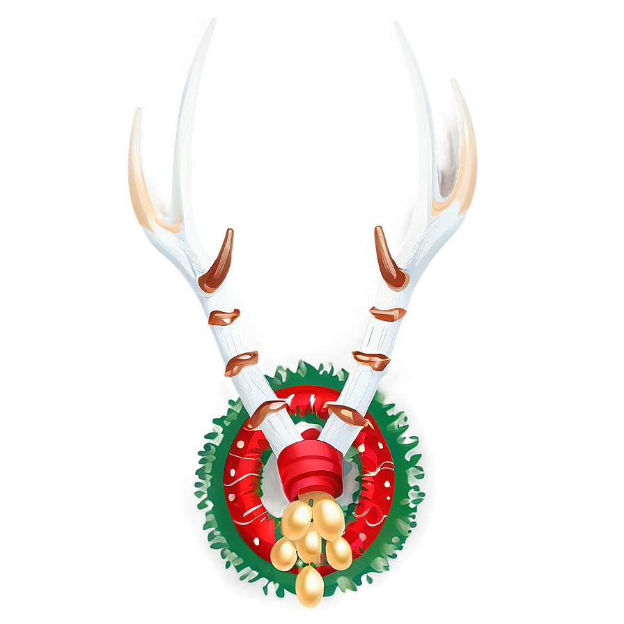 Festive Deer Antler Decoration Png 21