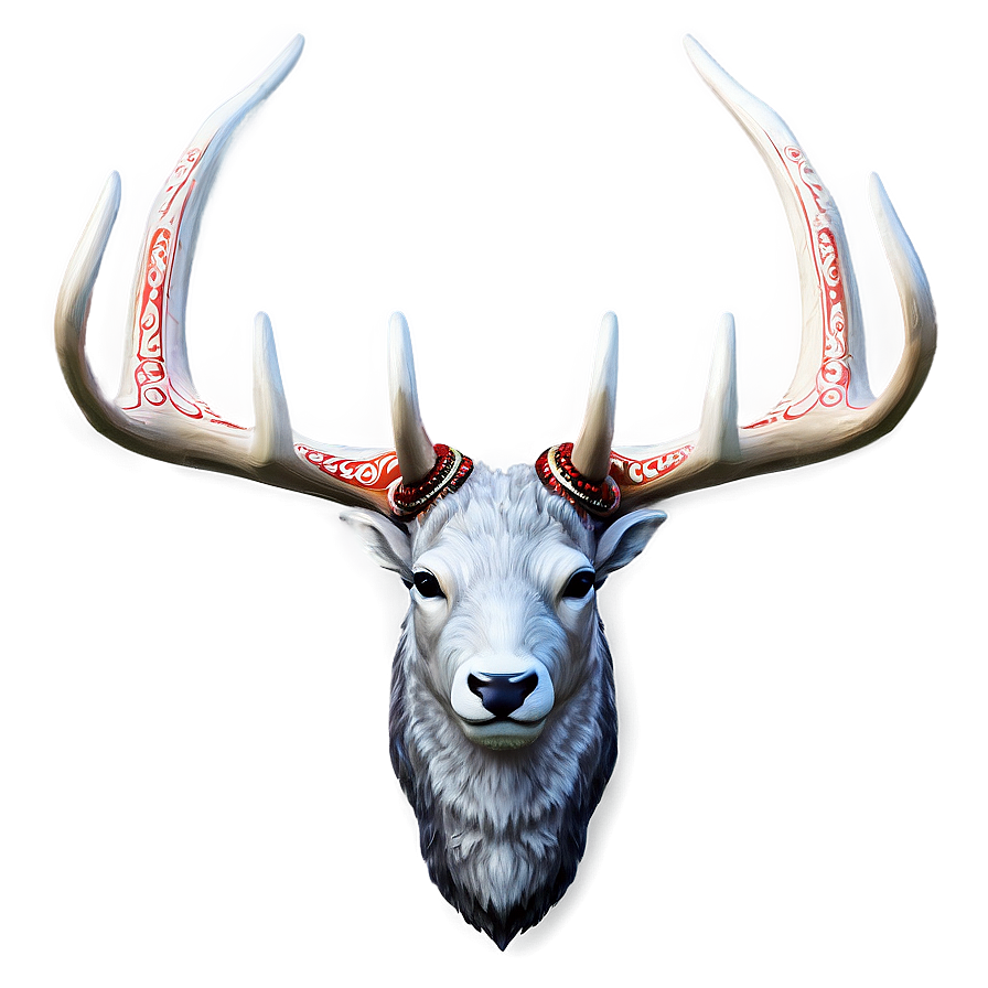 Festive Deer Antler Decoration Png Atr93