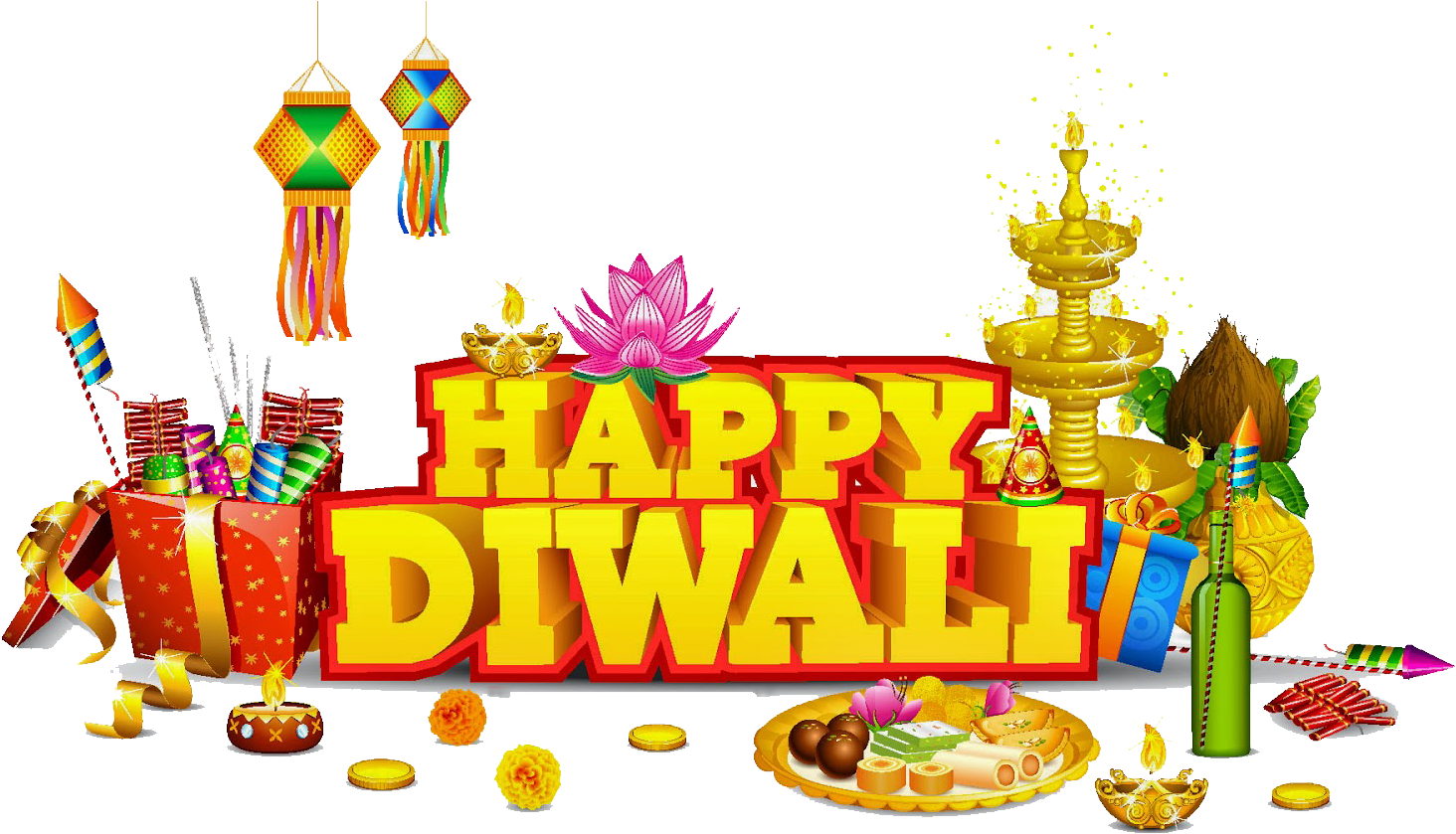 Festive Diwali Celebration Elements