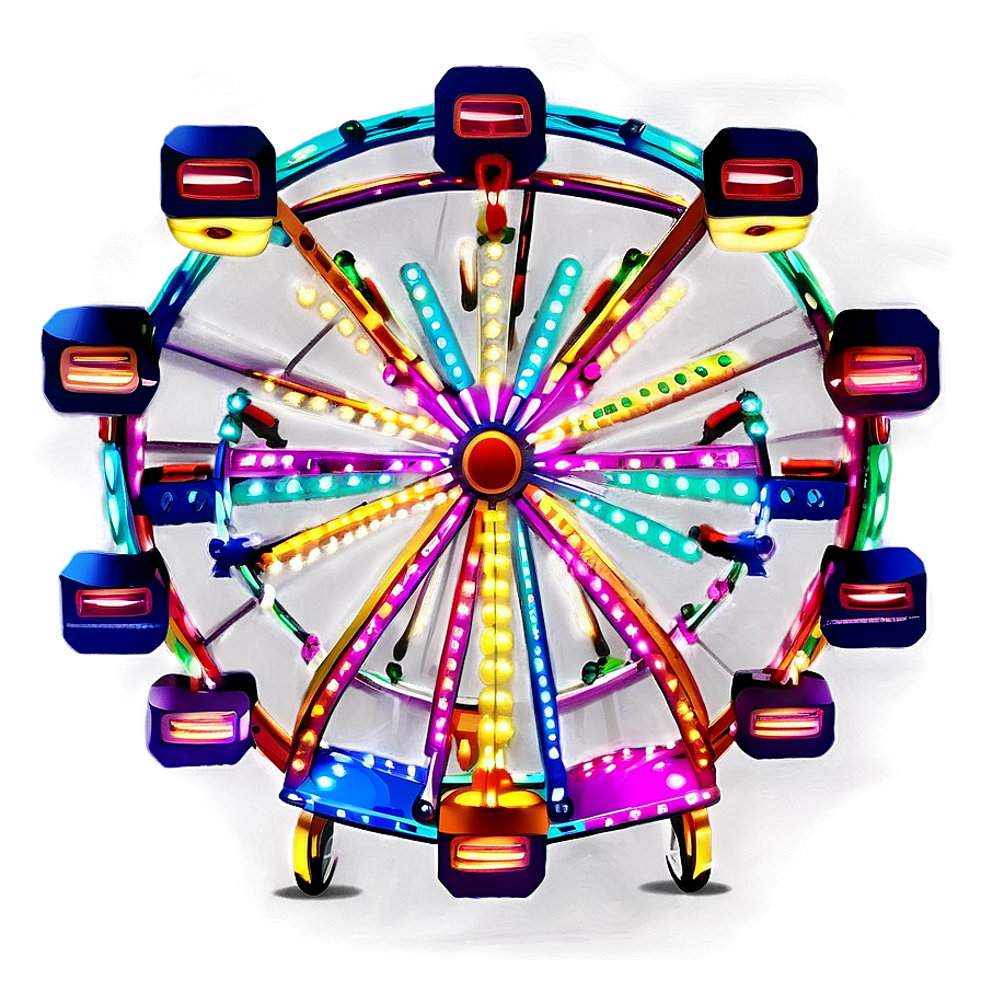 Festive Ferris Wheel With Lights Png Ooe91