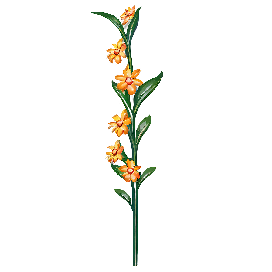 Festive Flower Stem Png 06132024