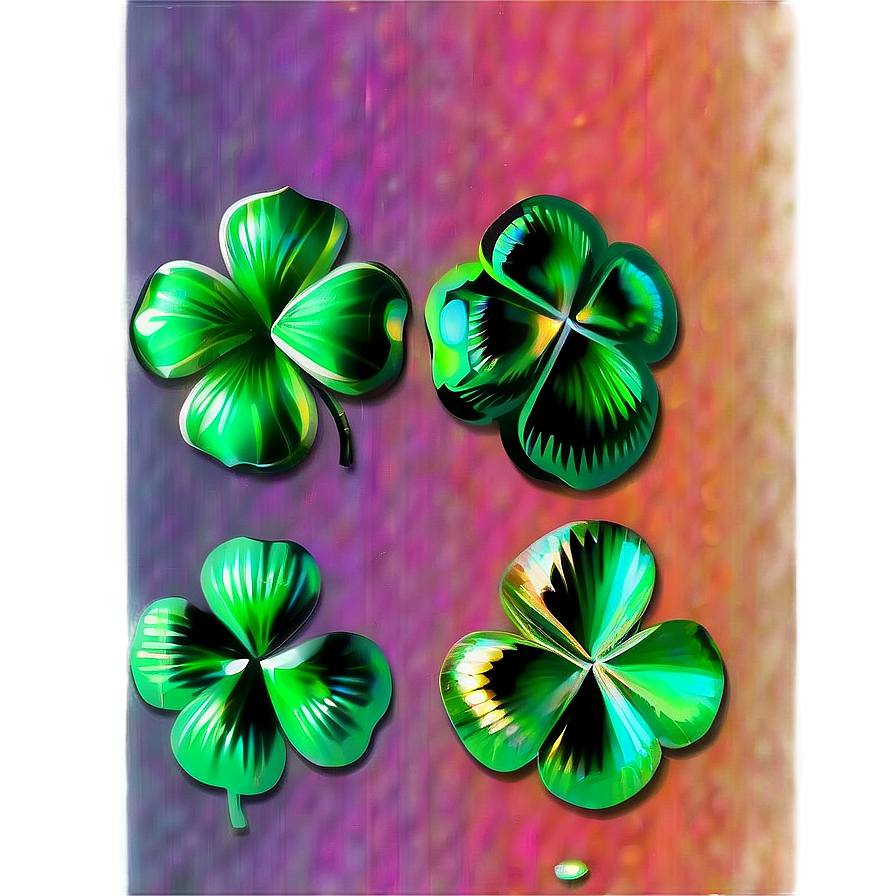 Festive Four Leaf Clover Png 05252024