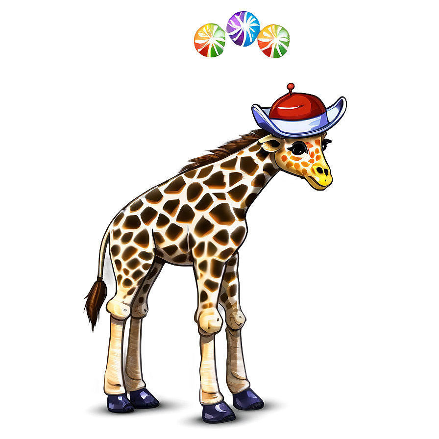 Festive Giraffe With Hat Png 05062024