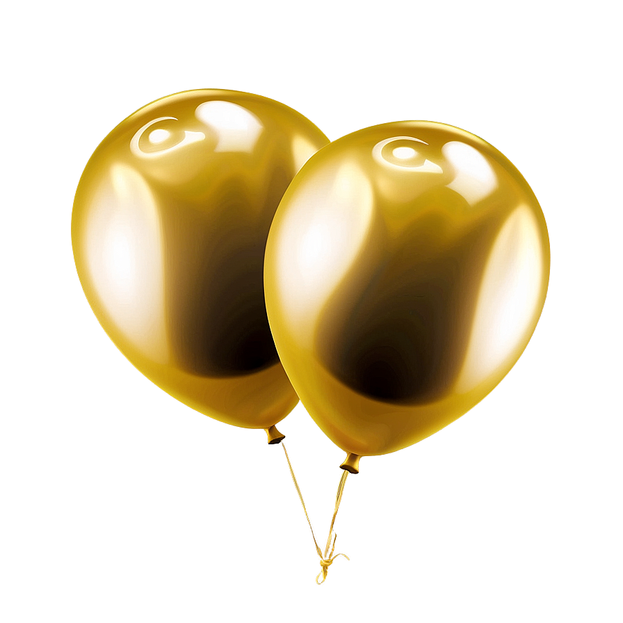 Festive Gold Balloons Png 05252024