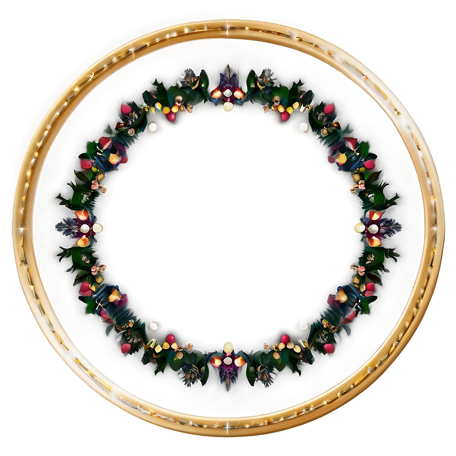 Festive Gold Circle Frame Png Ius88