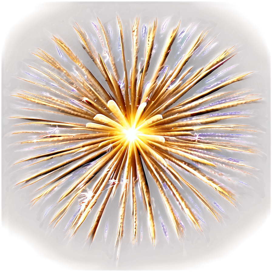 Festive Gold Fireworks Burst Png Qtl55