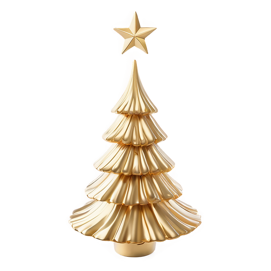 Festive Gold Tabletop Christmas Tree Png Ibr7