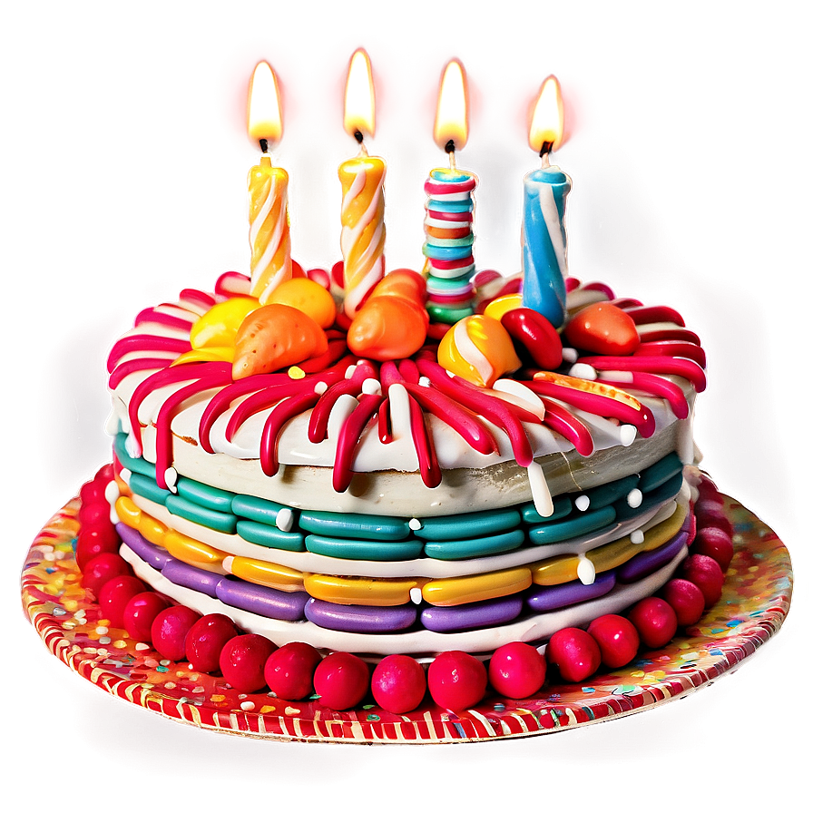 Festive Happy Birthday Cake Topper Png 48