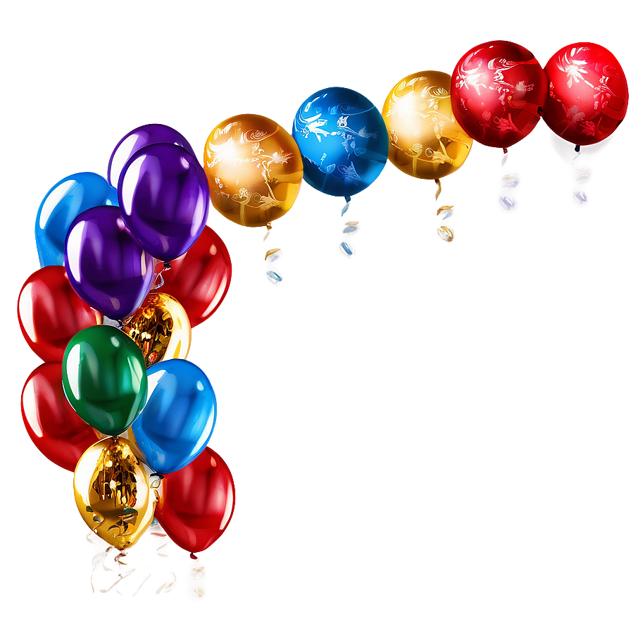 Festive Holiday Balloon Garland Png Bnp