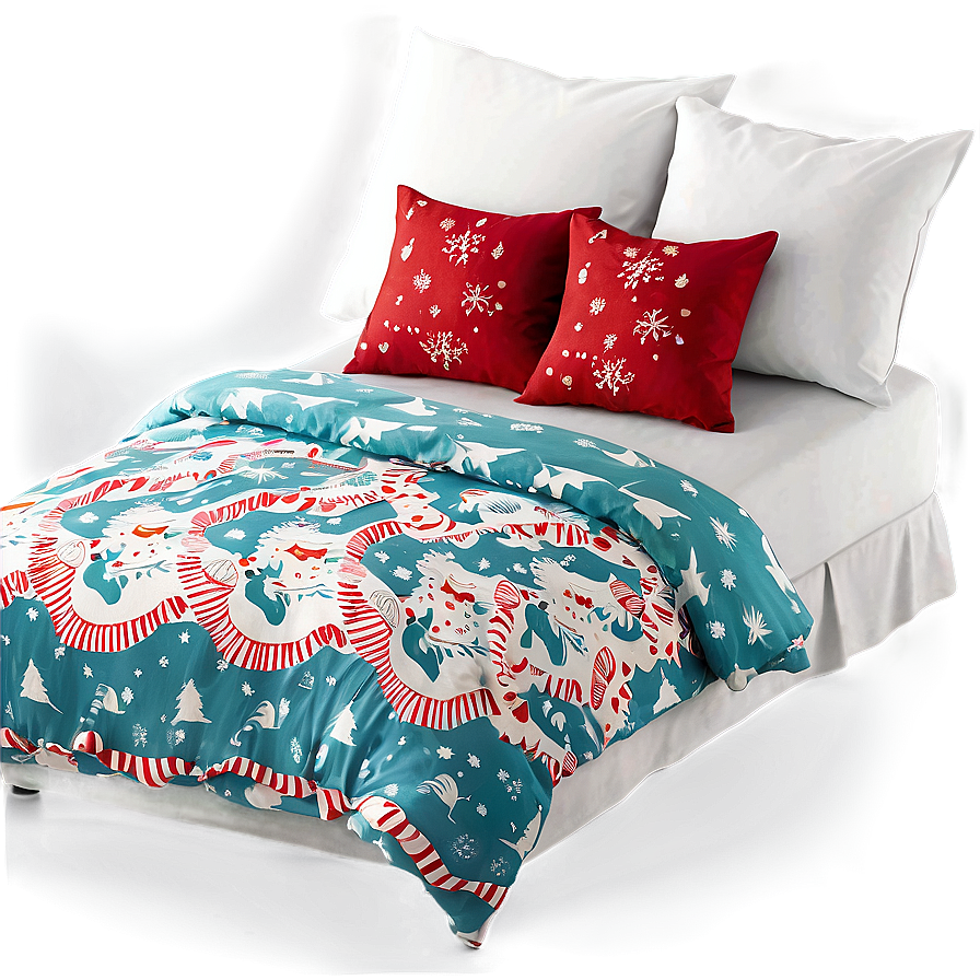 Festive Holiday Bedding Png Lvm