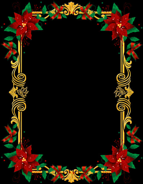 Festive Holiday Floral Frame