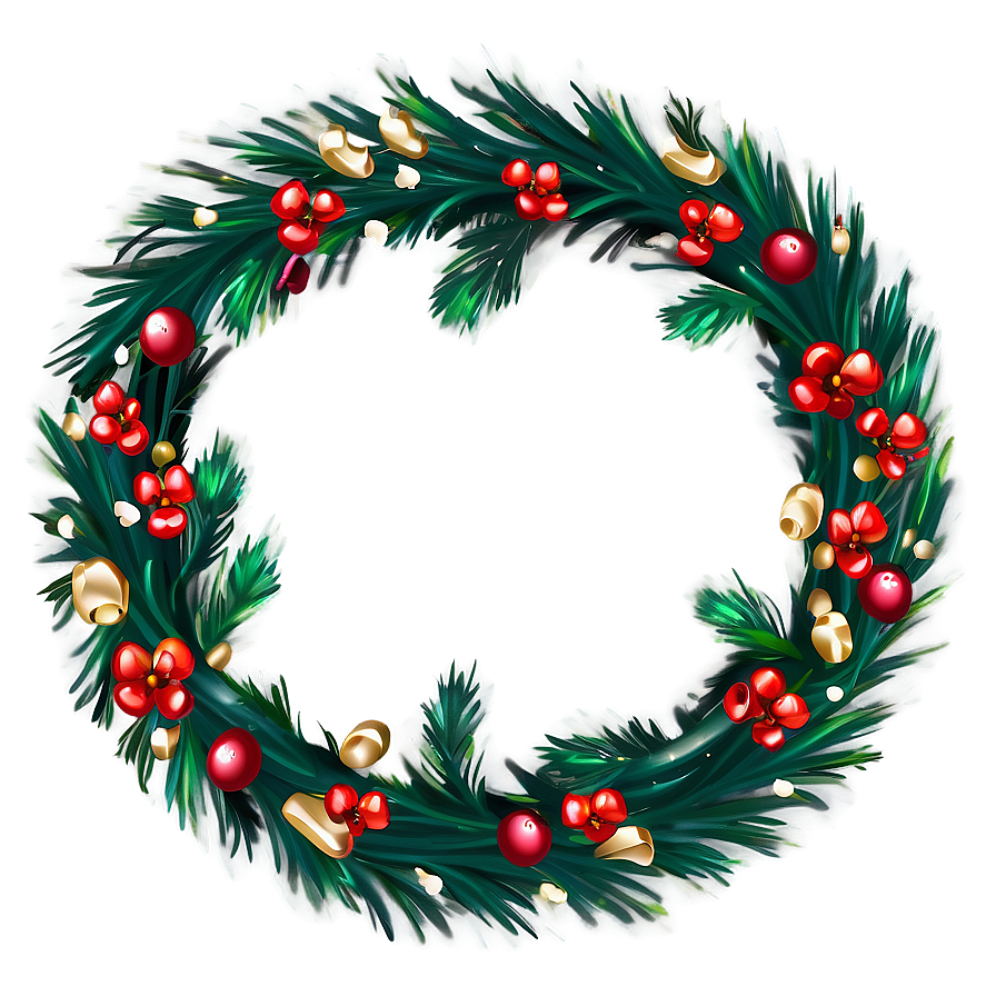 Festive Holiday Wreaths Png 42