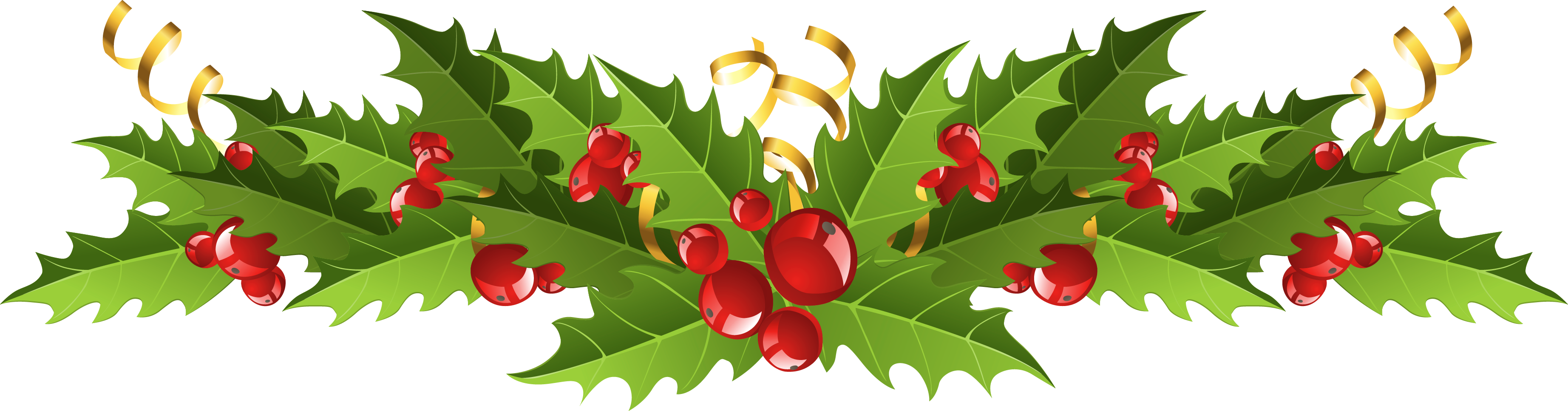 Festive Hollyand Berries Banner