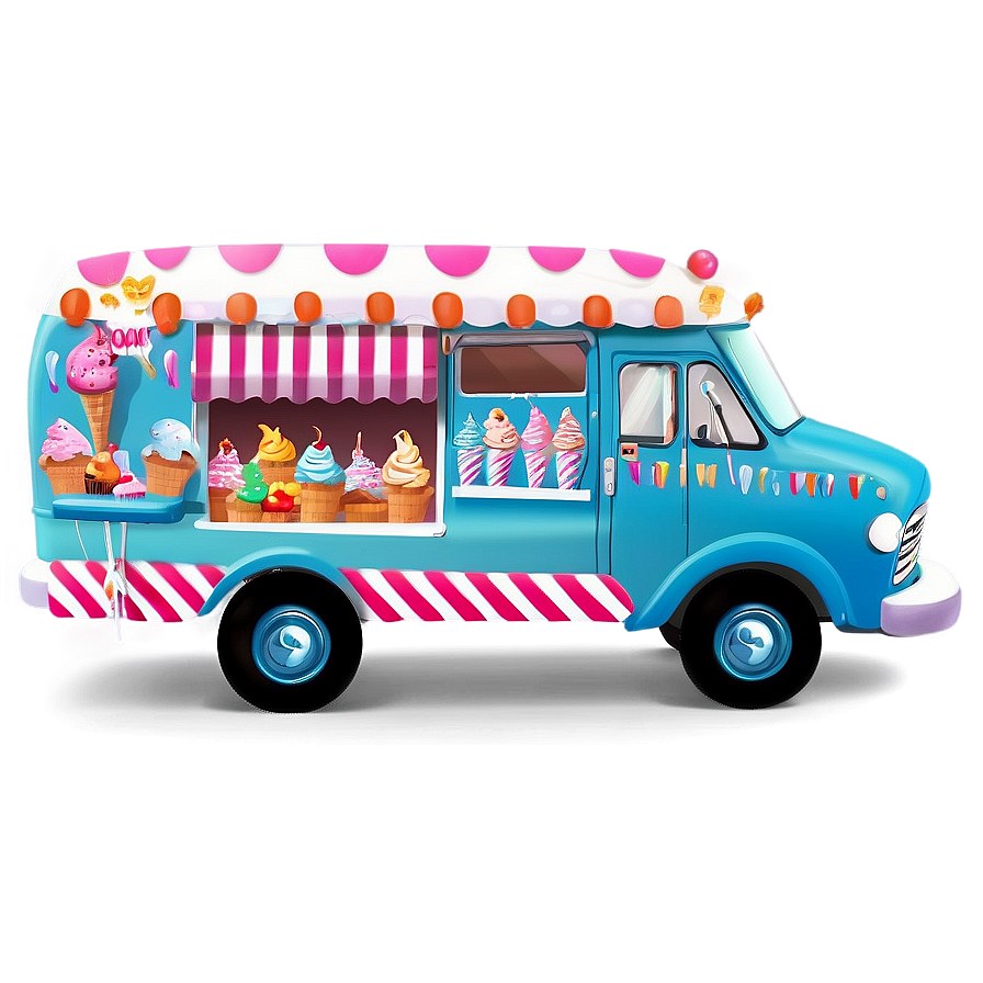 Festive Ice Cream Truck Decor Png 85