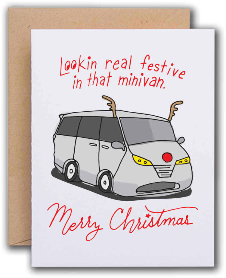 Festive Minivan Christmas Card