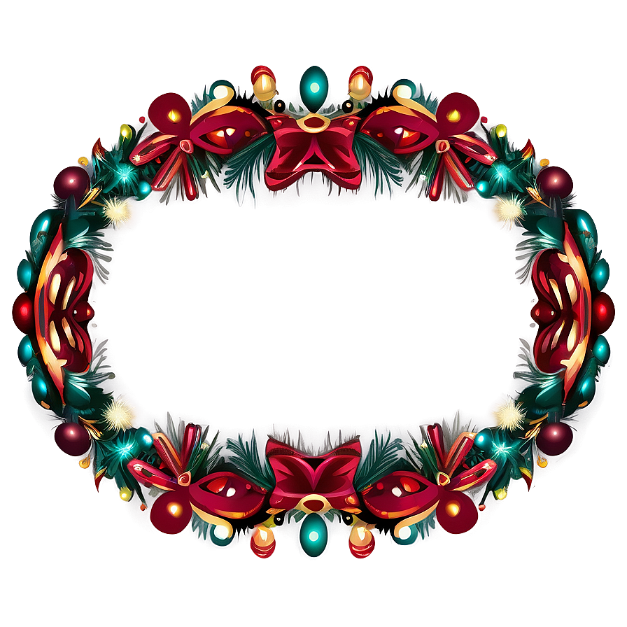 Festive Oval Garland Png 05252024