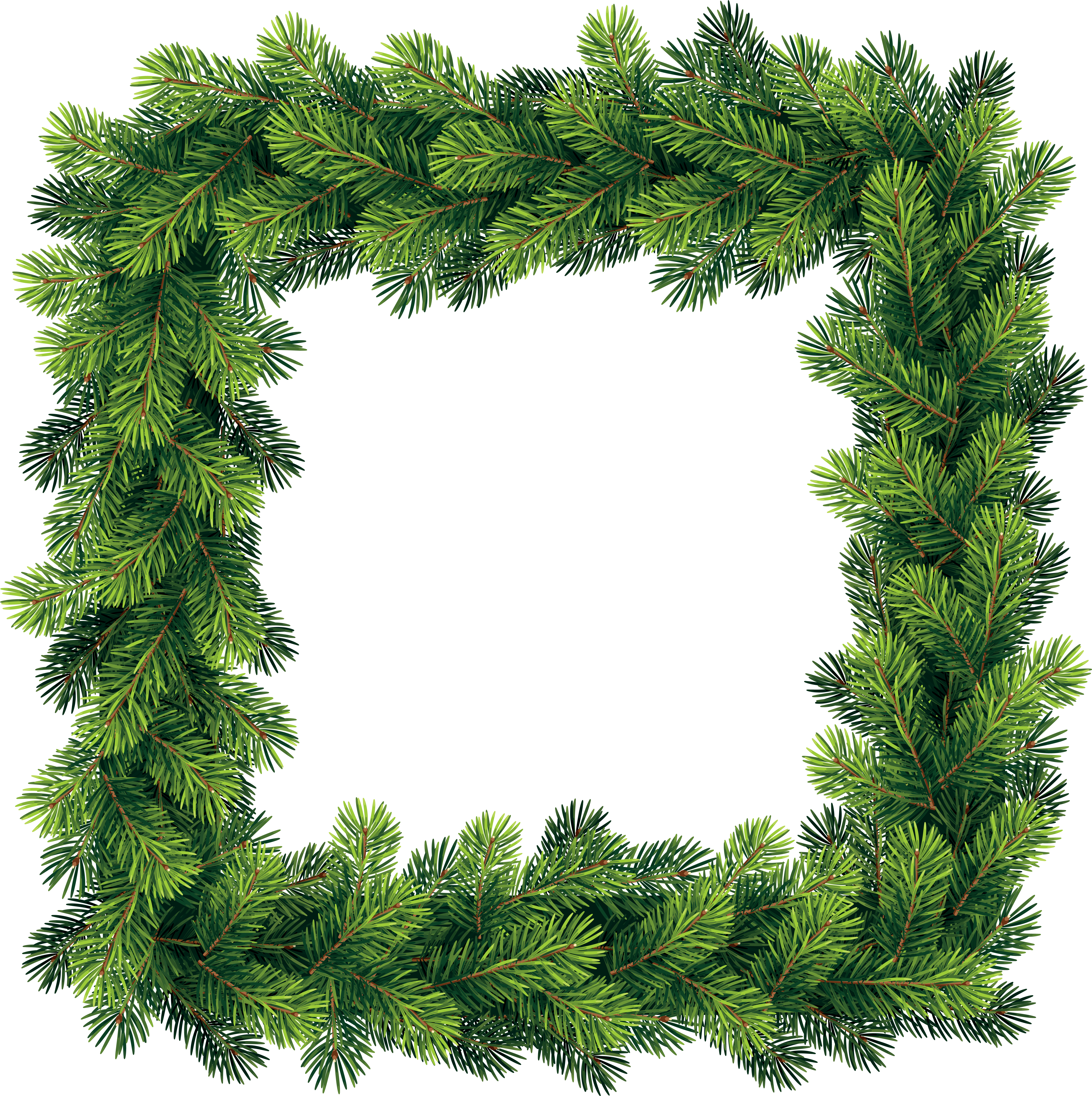 Festive Pine Frame Christmas Border