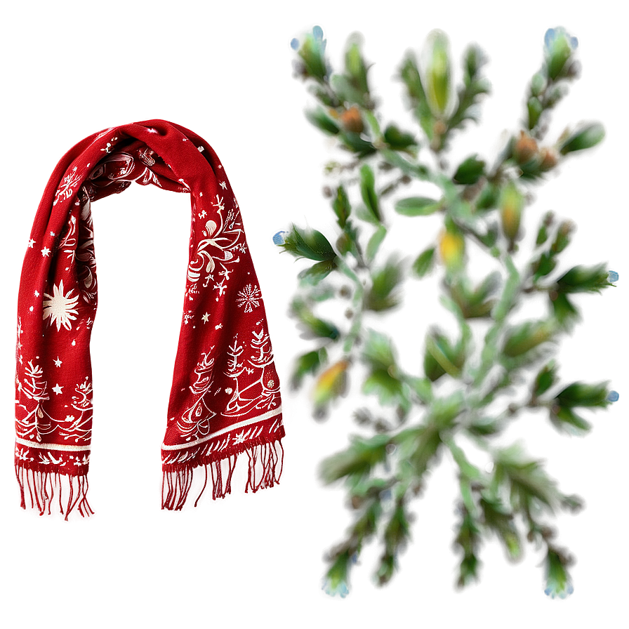 Festive Red Scarf Png Gip49